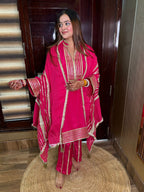 Pink Kurta Cape Set
