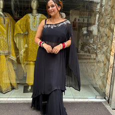 Black designer one-side set