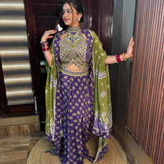 Morni Green Skirt Set