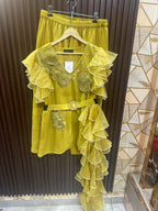 Lime Designer Coordset with belt