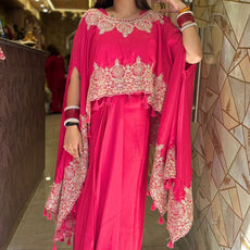 Pink Sia Dhoti 3 piece skirt pattern