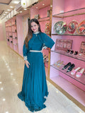 Anarkali Dress with belt and shrug cape
