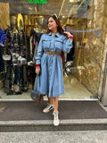 Light Denim Dress with belt