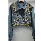 DENIM STUDDED JACKET
