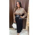 "PINVILLA" LONG DRESS WITH BELT