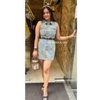 "DENIM DRESS WITH BELT"