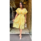 "SHILPA" NET DRESS WITH BELT