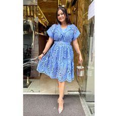 "SHILPA" NET DRESS WITH BELT