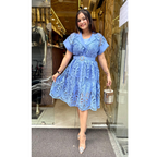 "SHILPA" NET DRESS WITH BELT
