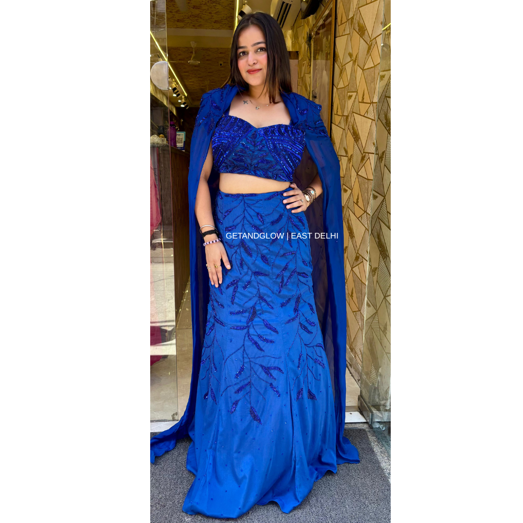 "NAINA" INDOWESTERN FISHCUT DRAPE