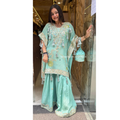 "JAINA" SHORT KAFTAN SHARARA SET