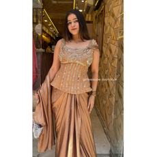 GOLDEN DRAMATIC SAREE