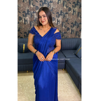 "AASHNA" BLUE CORSET DRAPE
