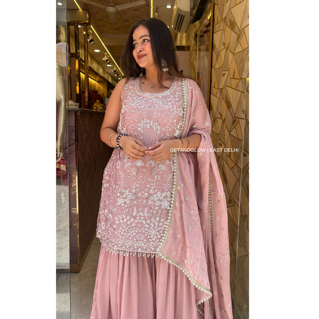 "AARNA" PINK DESIGNER SUIT
