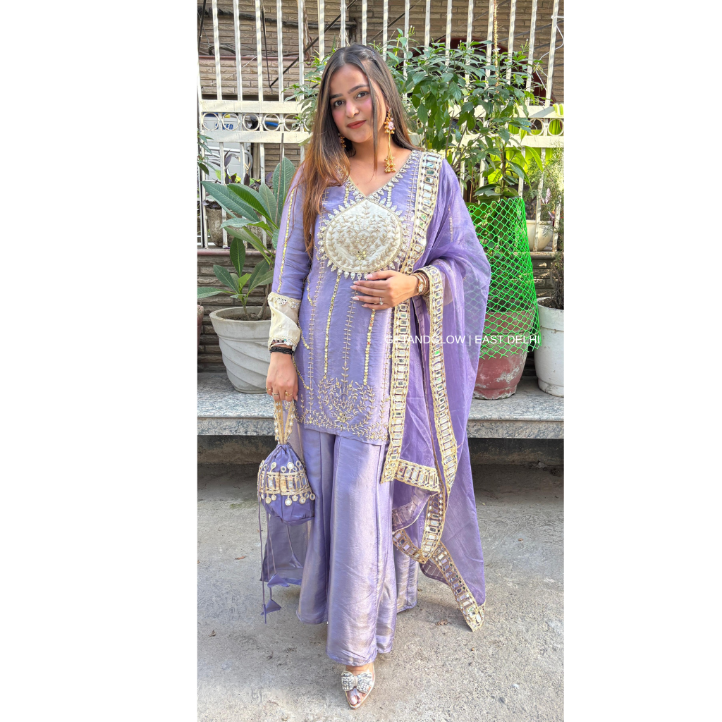 CHITRAA- LILAC DESIGNER SUIT