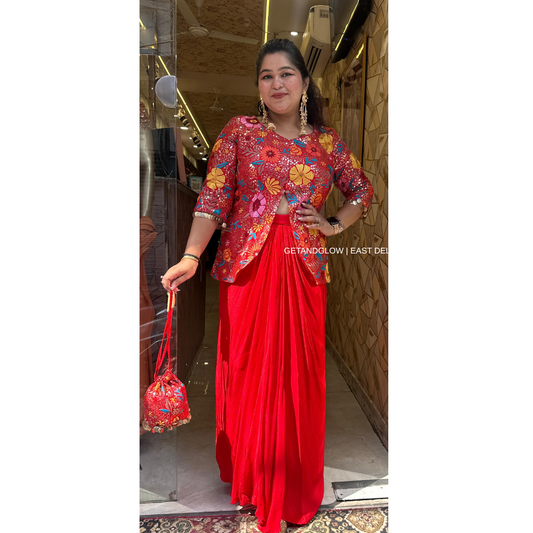 "SHRAVI- 3 PC DESIGNER INDO-WESTERN"