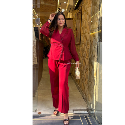 FRINGES BLAZER CORDSET