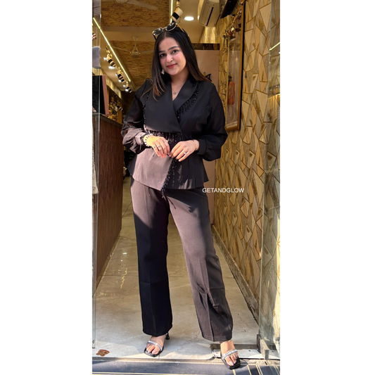 FRINGES BLAZER CORDSET