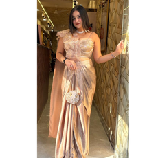 LARA-GOLDEN ERA 3D DRAPE SAREE