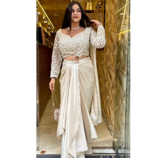 SNOWFLAKE DRAPE SAREE