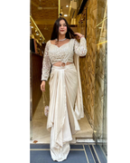 SNOWFLAKE DRAPE SAREE
