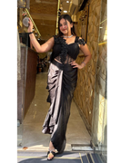 SOCHA BLACK DRAPE SAREE