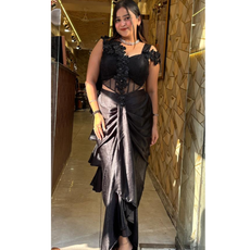 SOCHA BLACK DRAPE SAREE