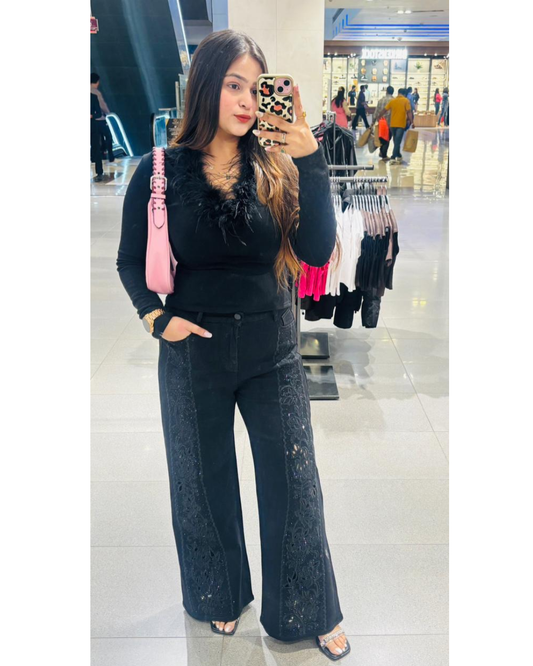 TISHA-LAZER CUT DENIMS