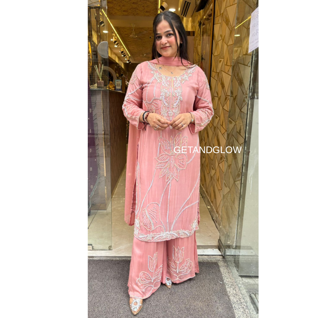 "VAIBHAVI" ROSE GOLD DESIGNER SUIT