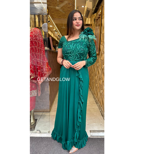 "SAMY" DESIGNER DRAPE DRESS