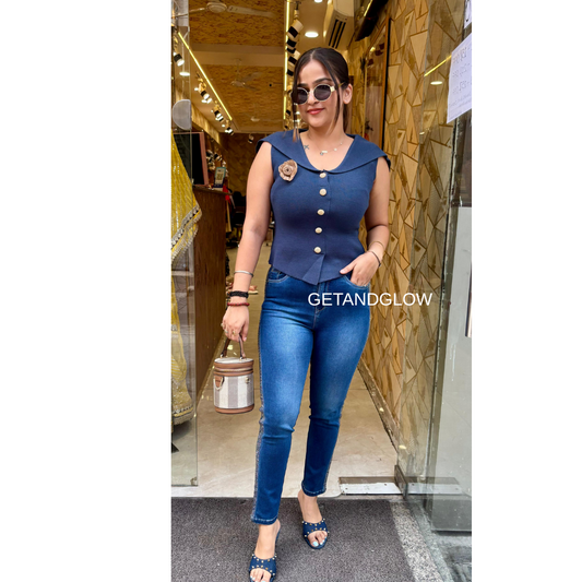 RIBBED DESIGNER TOP