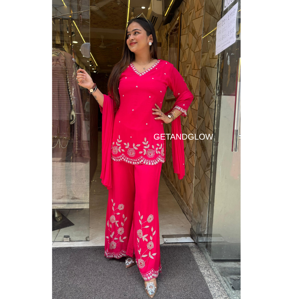 "PRERNA" PINK DESIGNER SUIT