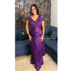 "Aashna" Purple Designer Drape