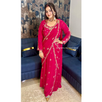"APSARA" DESIGNER DRAPE WITH CHOKER NECKLACE