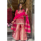 "NOOR" 4 PIECE DESIGNER SUIT WITH POTLI