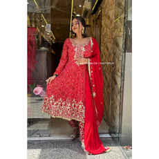 BANDEJ- SHORT ANARKALI GOTTA PATTI LUXE DESIGNER SUIT