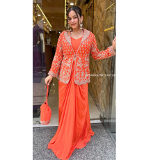 "KAREENA" - 4 PIECE ORANGE DESIGNER CLOTHES