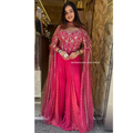 "SAANVI" - 3 PIECE CORSET DESIGNER OUTFIT- BLUSH PINK