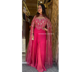 "SAANVI" - 3 PIECE CORSET DESIGNER OUTFIT- BLUSH PINK