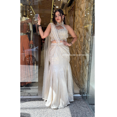 "NAVYA" DESIGNER DRAPE LEHANGA
