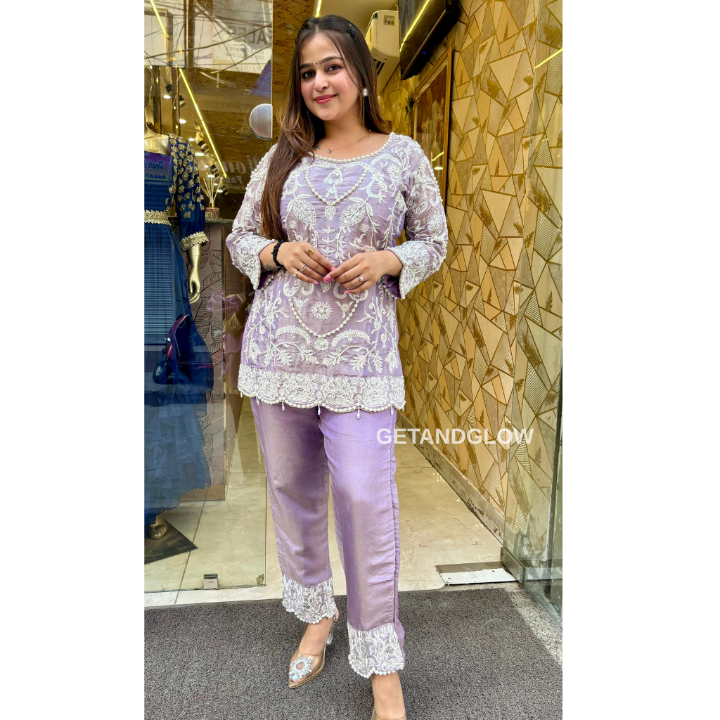 "SHAMA" LILAC DESIGNER SUIT