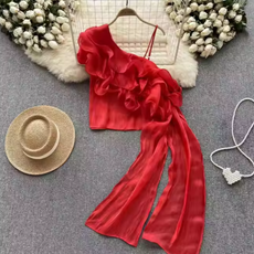Frill Red Top