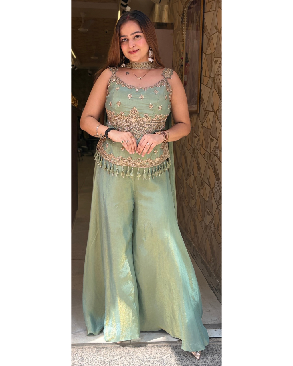"SIMRAN"-PLAZO SET