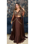 "NIA"-DRAPE LEHENGA