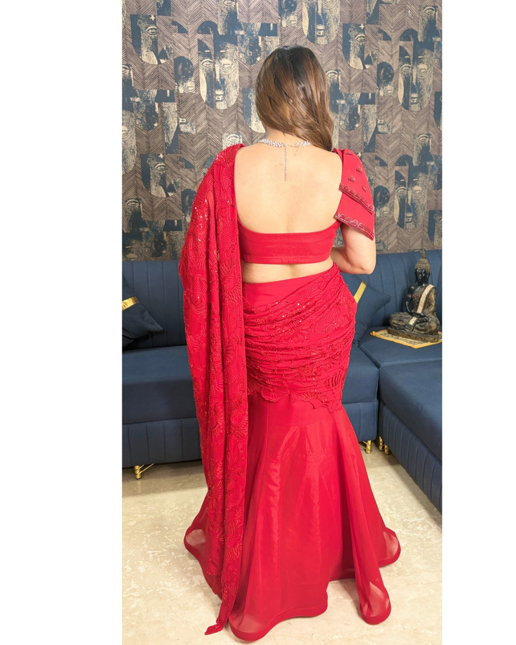 "SHALLY"-FISHCUT DRAPE
