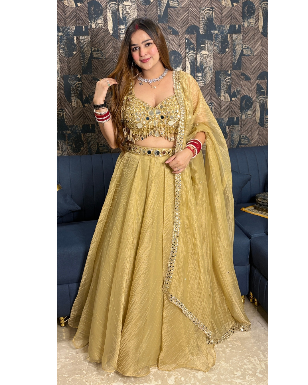 "SONA"-MIRROR LEHENGA