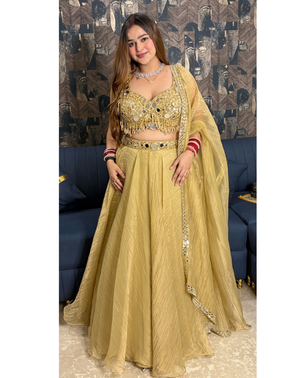 "SONA"-MIRROR LEHENGA