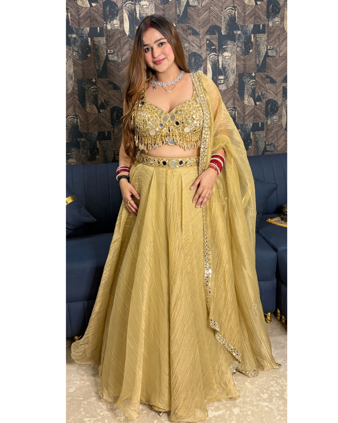 "SONA"-MIRROR LEHENGA