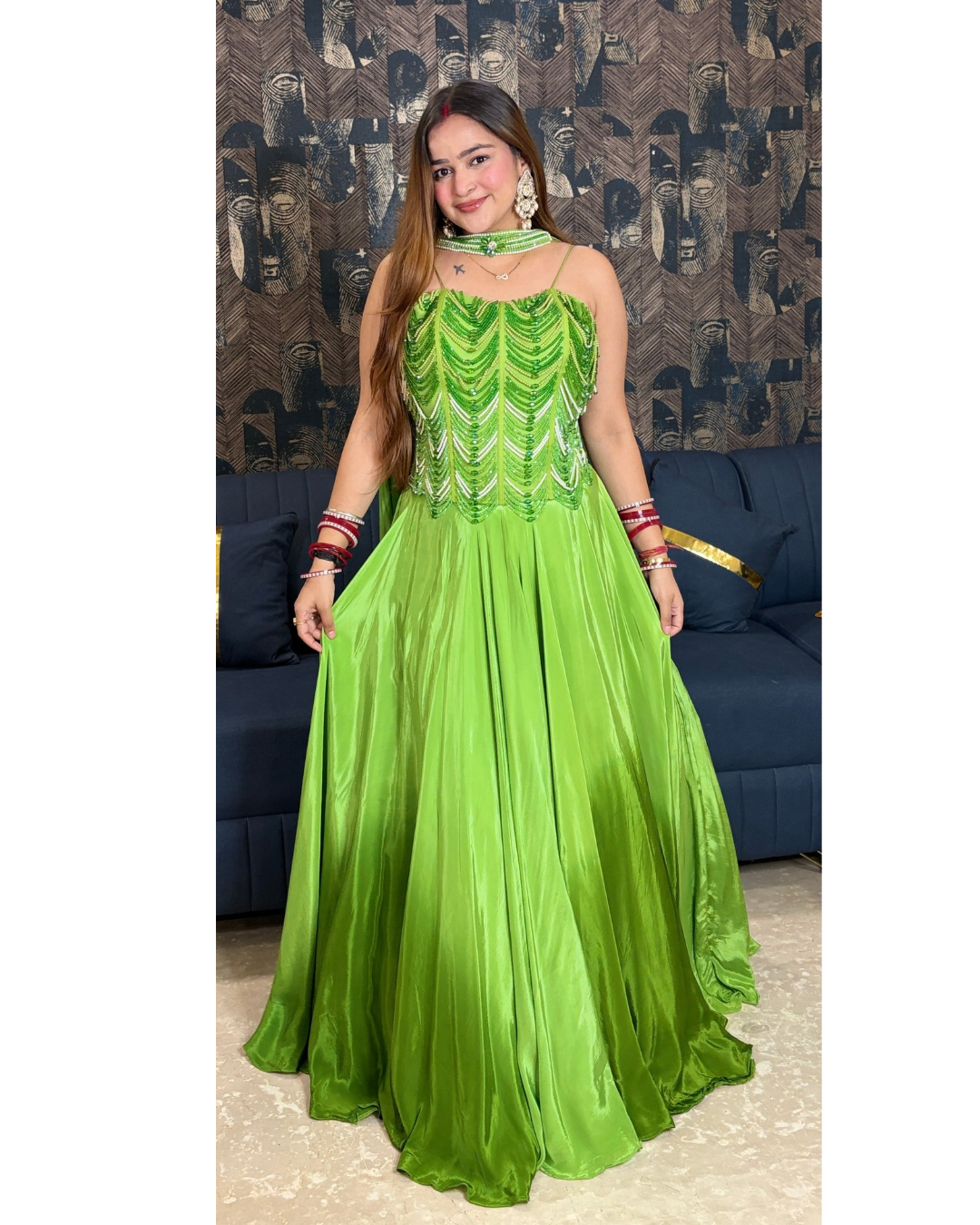 AMISHA-TIE-N-DYE LEHENGA