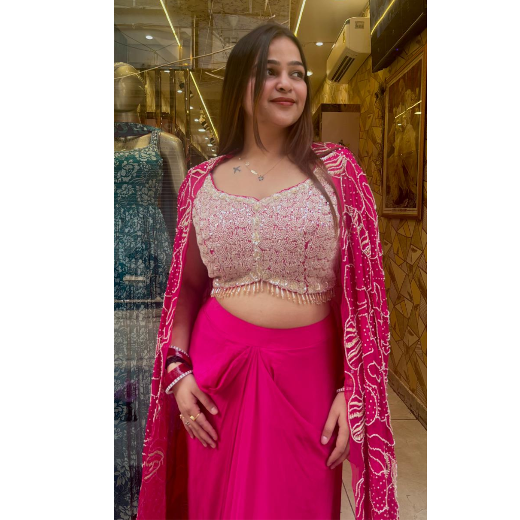 'TISYA" PINK CAPE SET